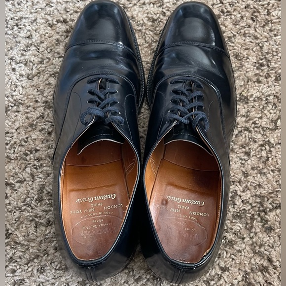 Church’s Custom Grade Black Leather Cap-Toe Oxfords Men’s Size 10.5AA - Picture 6 of 12